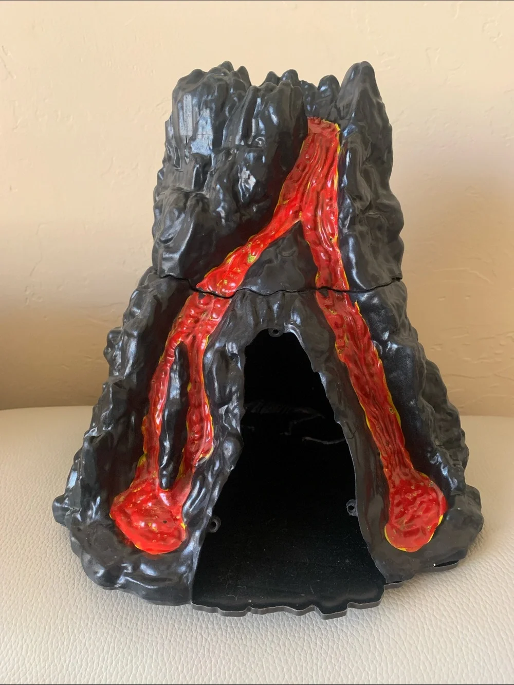 11” Toy Volcano Playset Accessory with Red Lava Accents